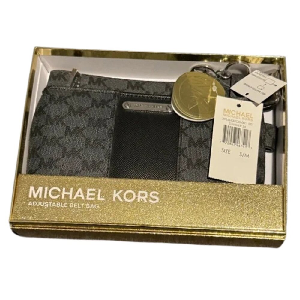 Michael Kors Gray and Black Belt Bag